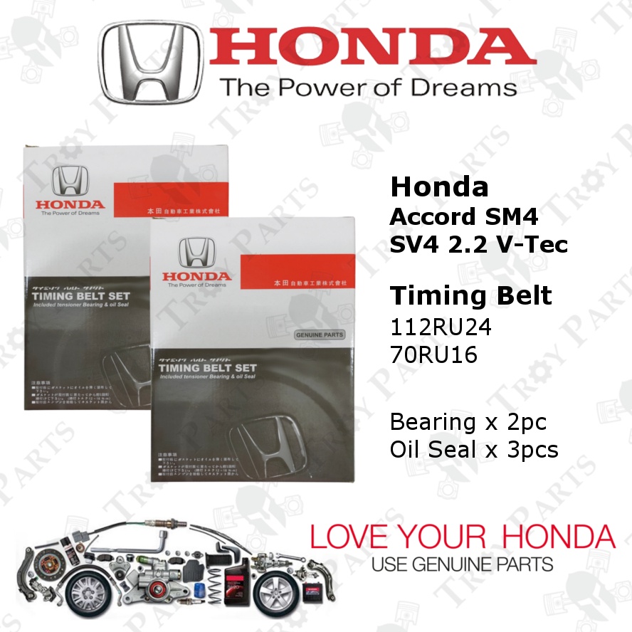 Honda 100K Timing Belt Kit Set 14400-POA- Honda Accord SM4 SV4 S84 S86 2.2 VTec Odyssey RA3 RA4 RA6 