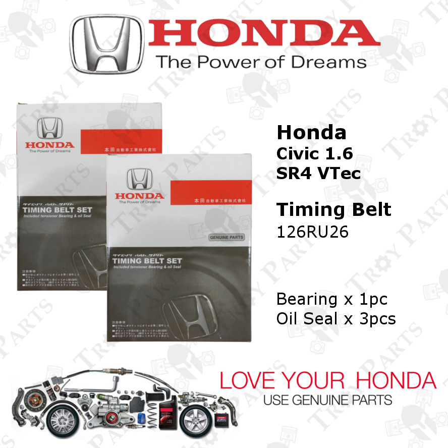 Honda 100K Timing Belt Kit Set 14400-P72-004 Honda Integra 1.8 B18A B18C TC DOHC ( 126RU26 )