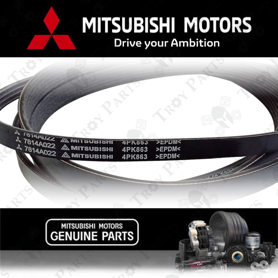 Original Mitsubishi Fan Belt 7814A022 Mitsubishi Triton KL3 2.5 GLS HDX Exceed Pajero Sport 16' 4PK8