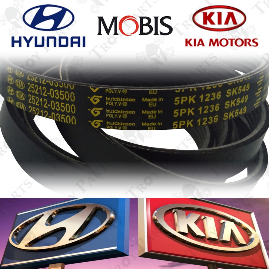 Kia Hyundai Fan Belt 5PK1236 SF for Kia Hyundai Inokom i10 i20 1.2 (5PK1220)