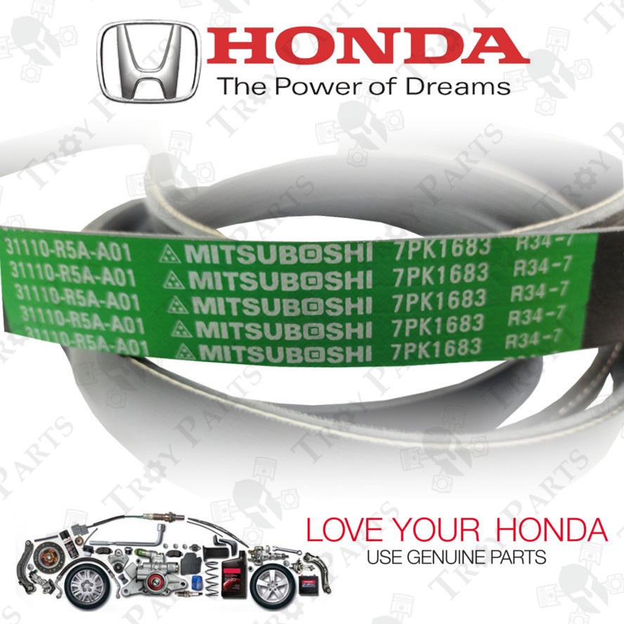 Original Honda Fan Belt 31110-R5A-A01 for Honda CRV TOA 2.4 - 7PK1683 ( 7PK1680 / 7PK1685 )