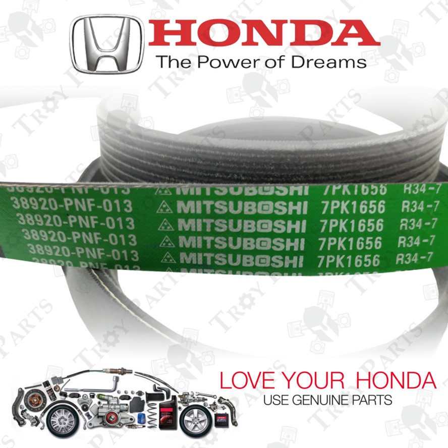 Original Honda Fan Belt 38920-PNF-013 for Honda Civic S5A 2.0 2005 - 7PK1656 ( 7PK1655 / 7PK1660 )