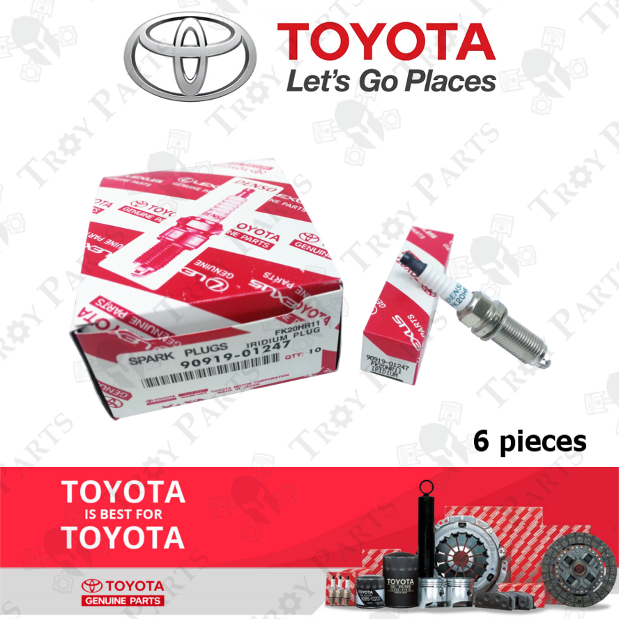 Original Toyota Iridium Spark Plug 90919-01247 Alphard Vellfire Estima GSR50 Lexus RX350 3.5 V6 (FK2