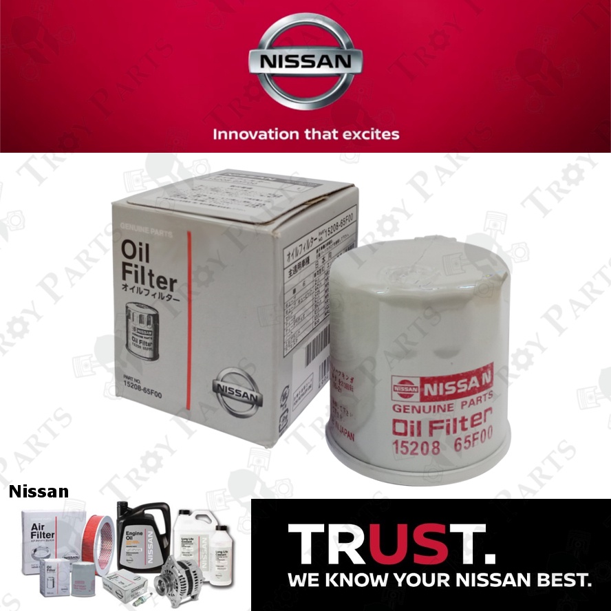 Original Nissan Oil Filter (15208-65F00 / 65F0A) for Grand Livina L10L 1.6 1.8 Sylphy G11L B17T Alme