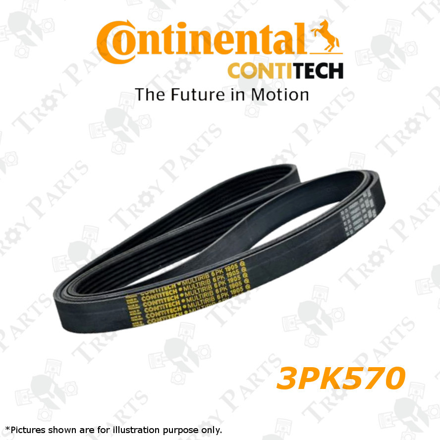 Original Contitech Ribstar Rib Serpentine Fan Belt 3PK570 for Special Size Saiz and Great Wall Elf D