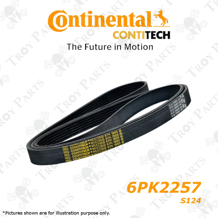 Original Continental Contitech Ribstar Rib Serpentine Fan Belt 6PK2257 Mercedes Benz 124 T-Model S12