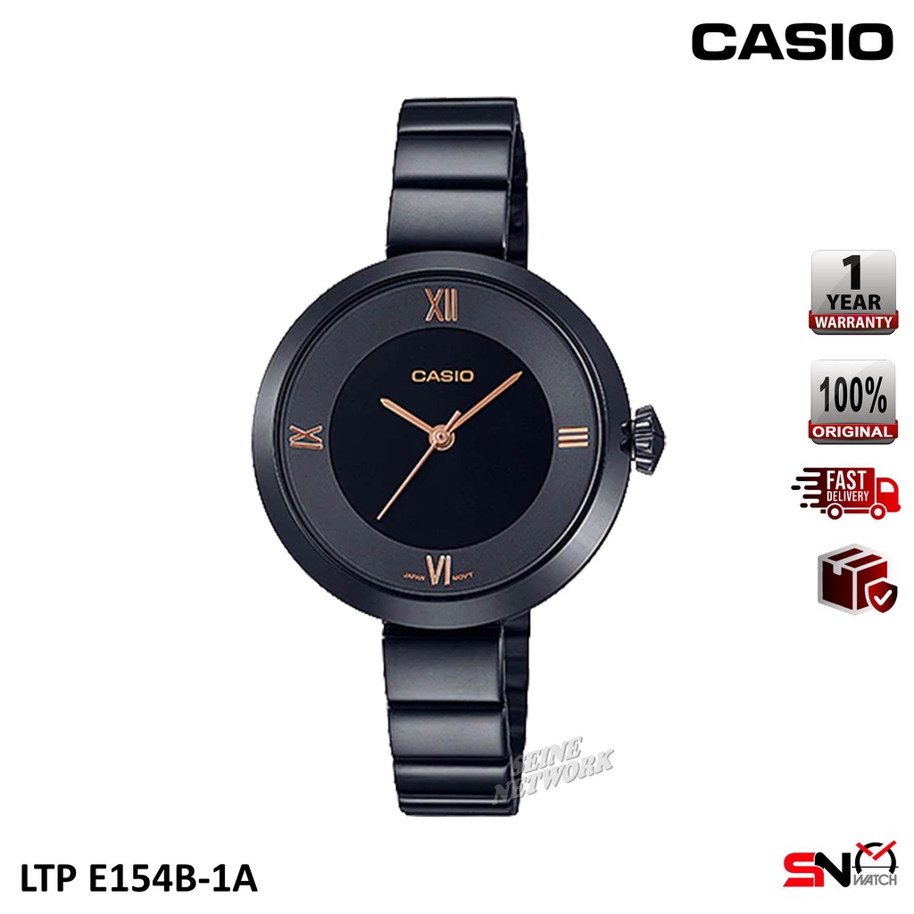 Casio LTP-E154B LTP-E154MPG LTP-E154MR LTP-E154RL Four-Leaf Design dials Quartz Analog Women's Watch