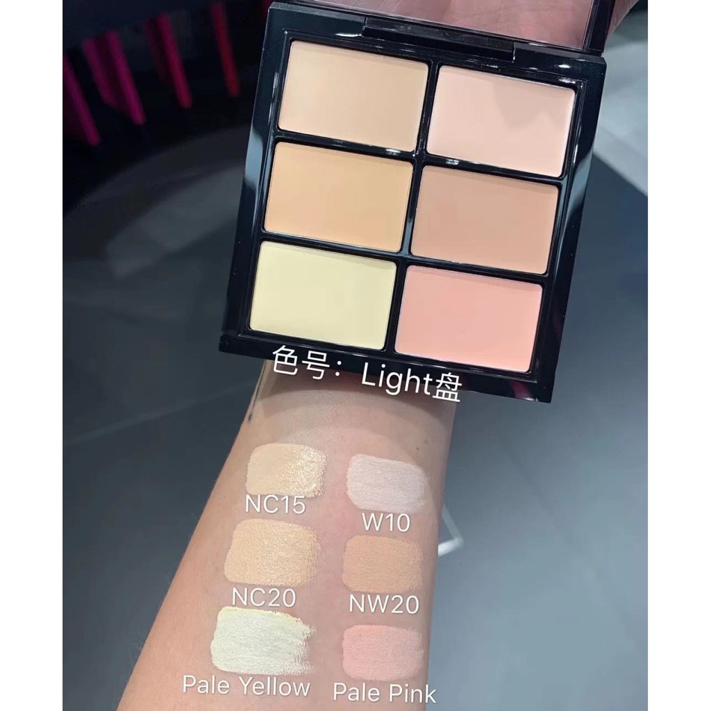 【Ready Stock 6g Mac Cosmetics Studio Fix Conceal and Correct Palette Light 6-Color Concealer Palette