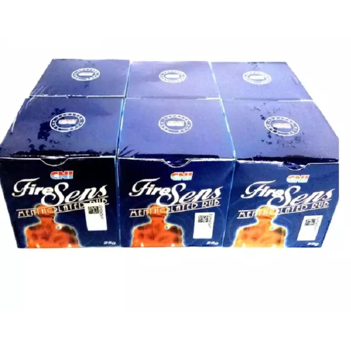 6 BOXES CNI FIRE SENS MENTHOLATED RUB 25GM