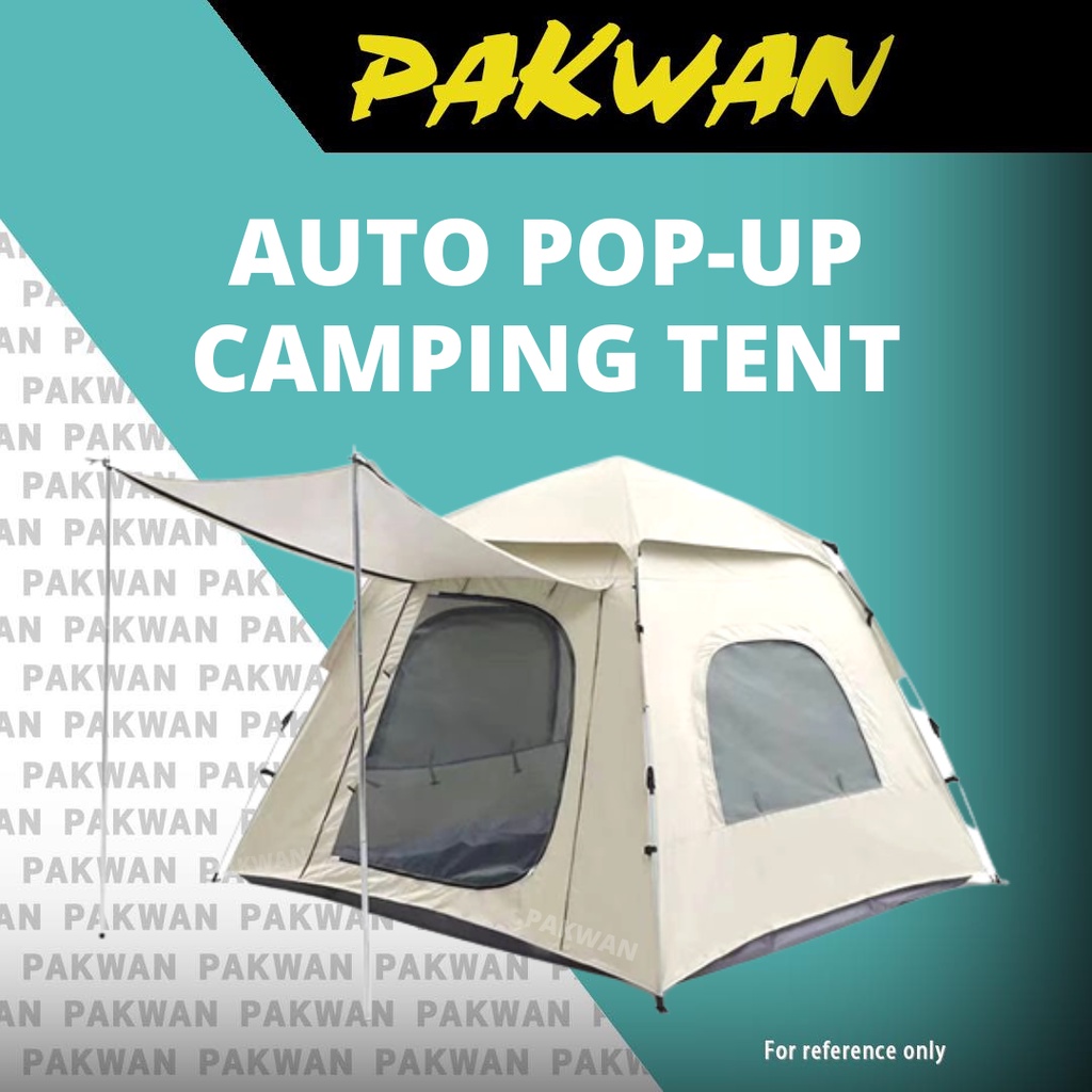 Khemah family tent 5-8 person camping tent kemah besar outdoor waterproof double layer foldable auto