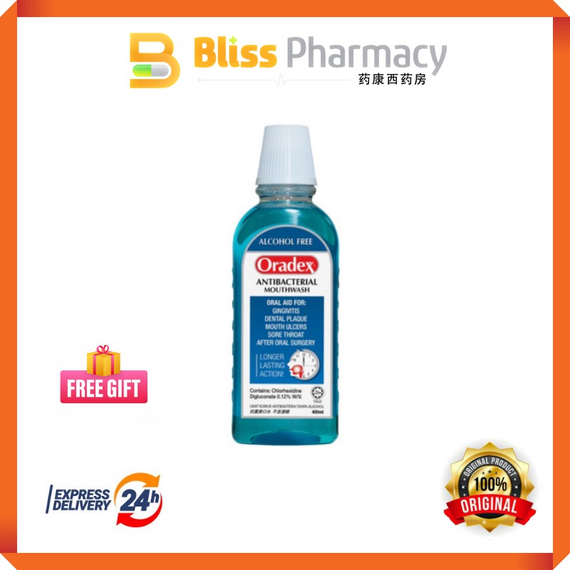 Oradex Antibacterial Mouthwash 250ml / 400ml/ 750ml