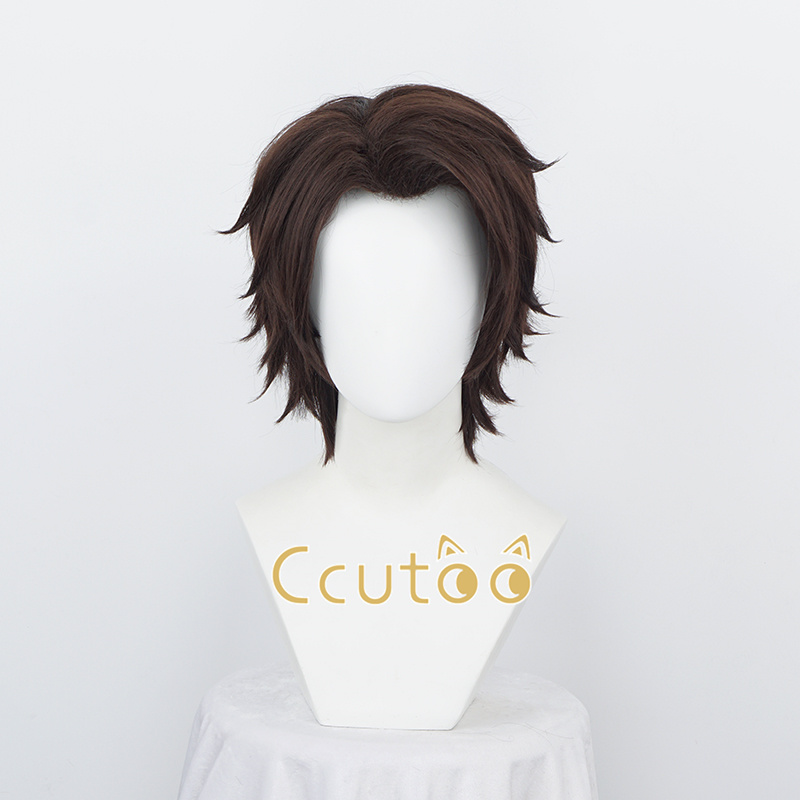 Bleach Aizen Sousuke Brown Hair Short Synthetic Cosplay Wig Anime Men Halloween Party Costume Wigs