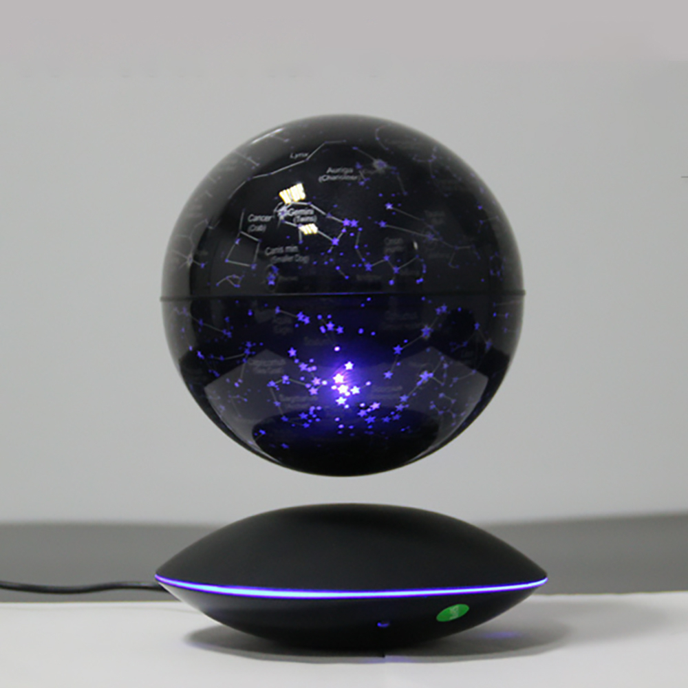 Magnetic Levitation Globe Map Light Home Office Decor Ball Floating Rotating 6 Inch World Earth Glob