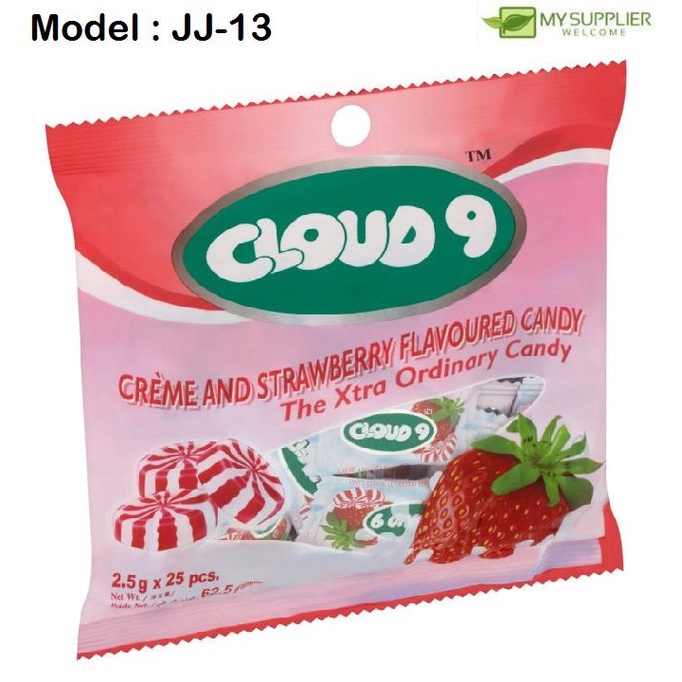 2.5g 28pcs Cloud9 Creme & Strawberry Candy