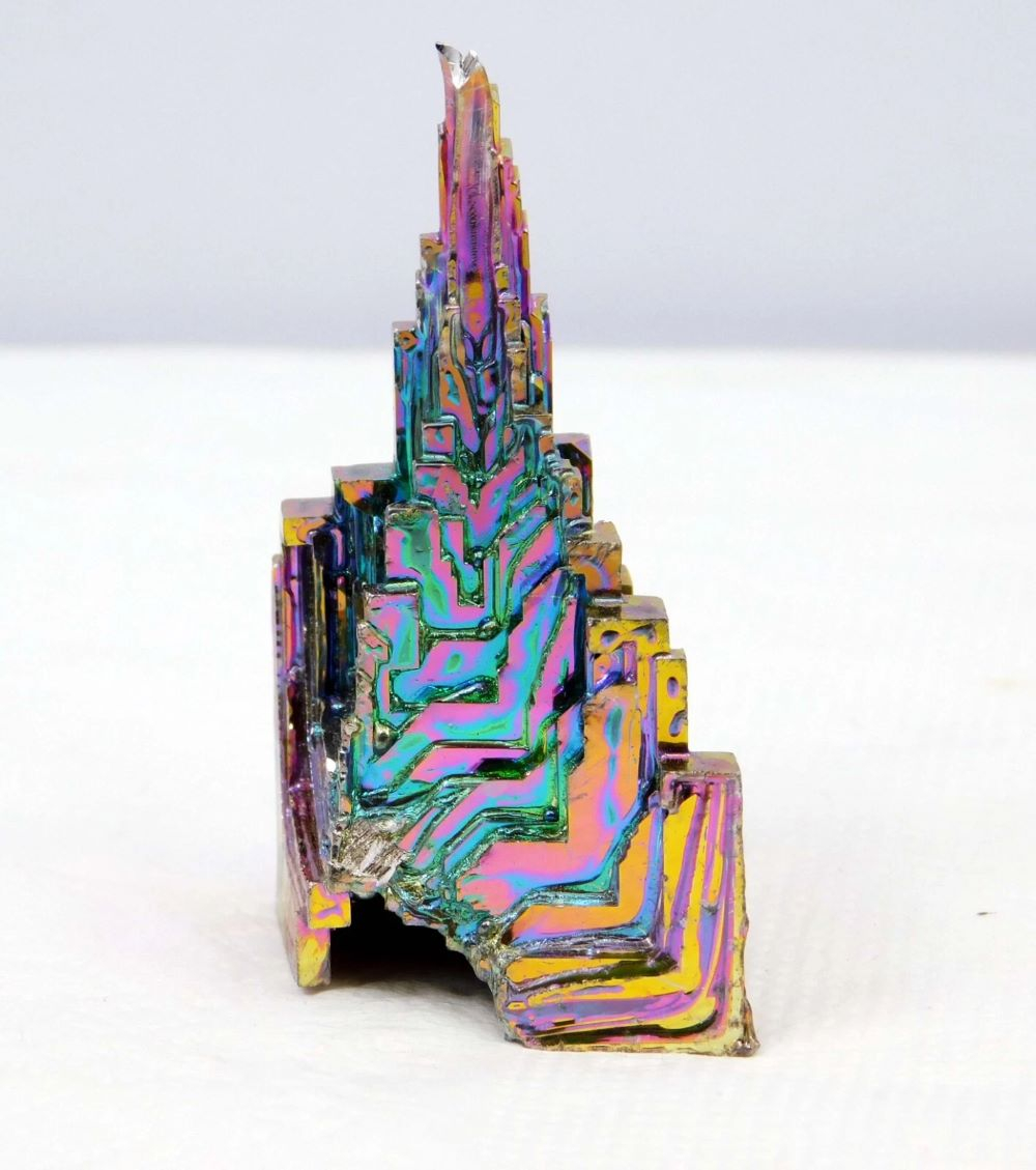 Rare 184.55 Ct Natural Rainbow Bismuth Crystal Rough Gemstone