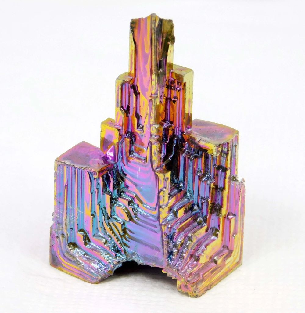 Rare 132.85 Ct Natural Rainbow Bismuth Crystal Rough Gemstone