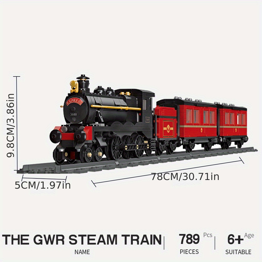 BRO1 Locomotive CN5700 GWR Steam Train Railway Express Modular Bricks Technical Model Building Block