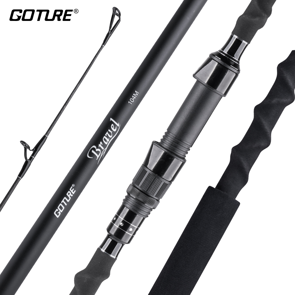 Goture Surf Fishing Rod 30T+40T Carbon Fiber Spinning Beachcasting Rods 4-piece Portable Travel Rod 