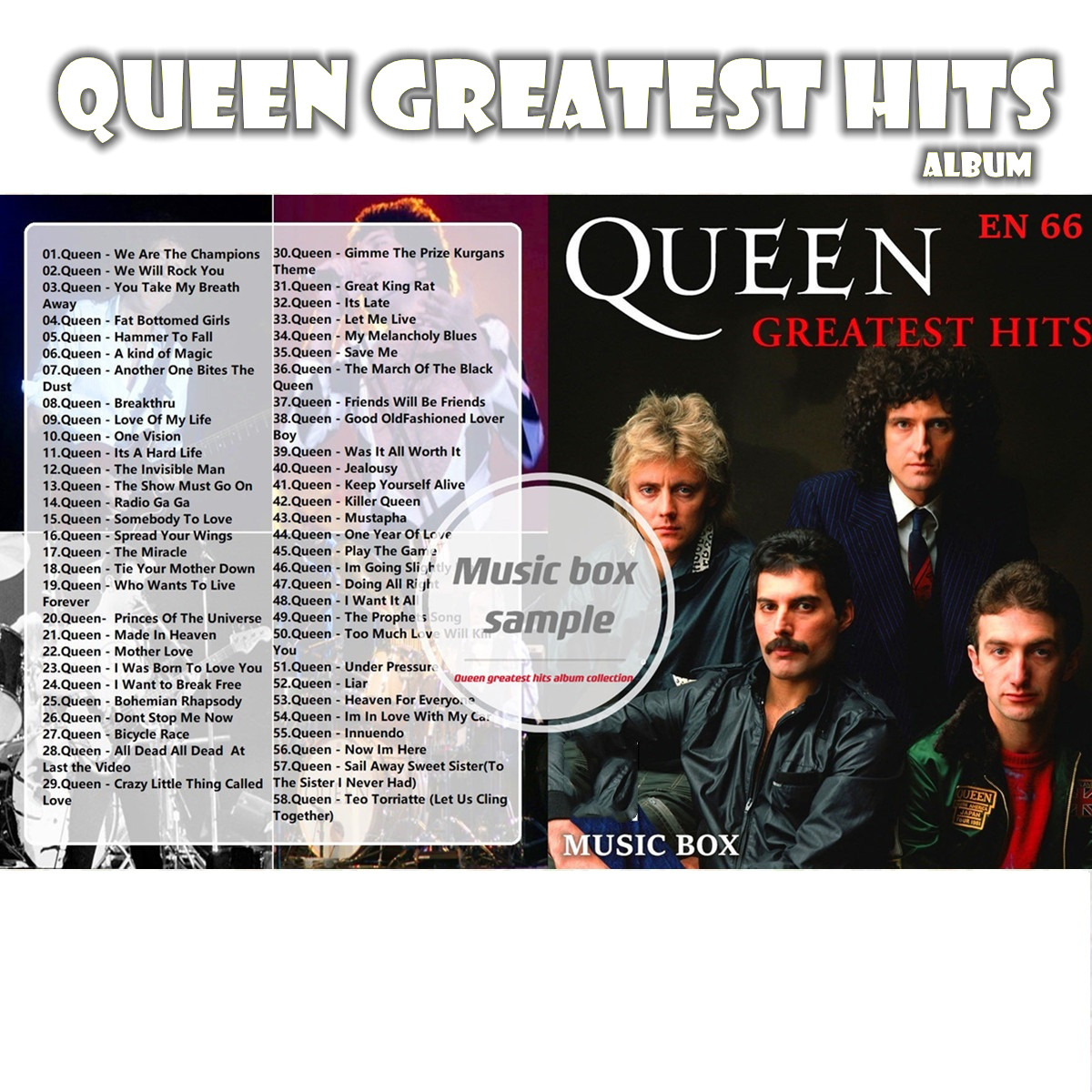 Usb Pendrive Lagu English Song Queen Greatest Hits EN66