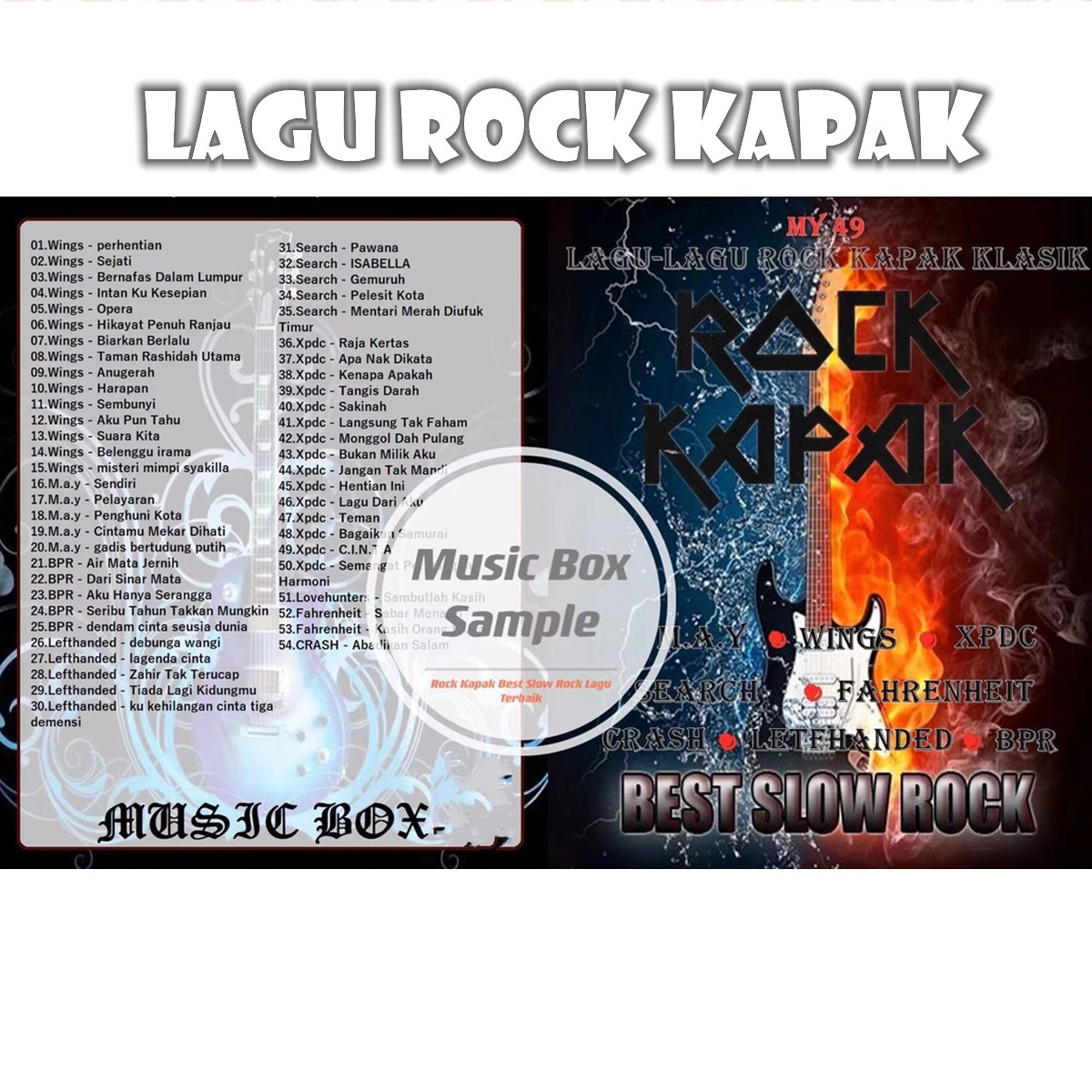 Usb Pendrive Lagu-Lagu Rock Kapak MY49
