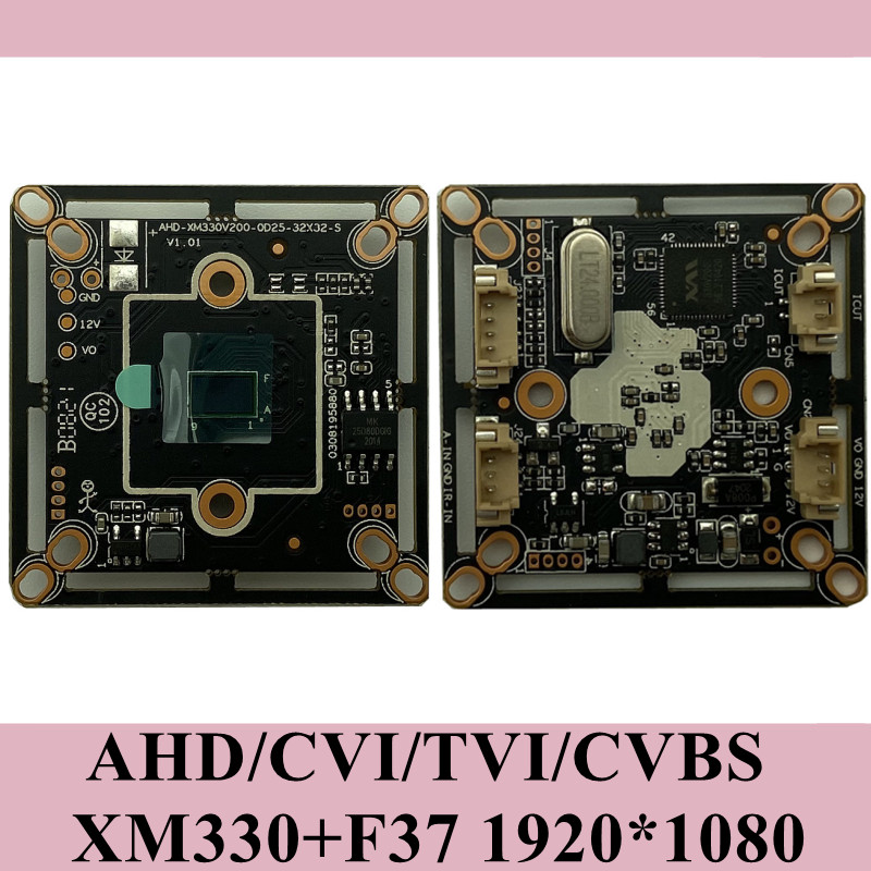 1920*1080 1080 2.0MP AHD Camera Module Board XM330+F37 38*38mm UTC BNC DC 12V CCTV Security Surveill