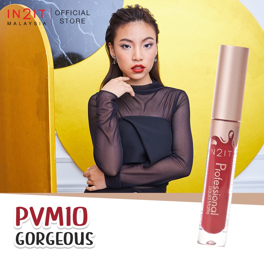 IN2IT Professional Liquid Matte Lipstick (PVM) [Halal Certified]