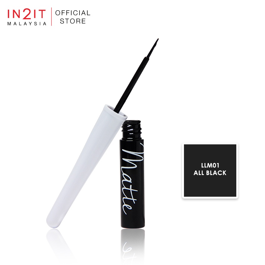 IN2IT Matte Lasting Liquid Eyeliner 2g (LLM) [Halal Certified]