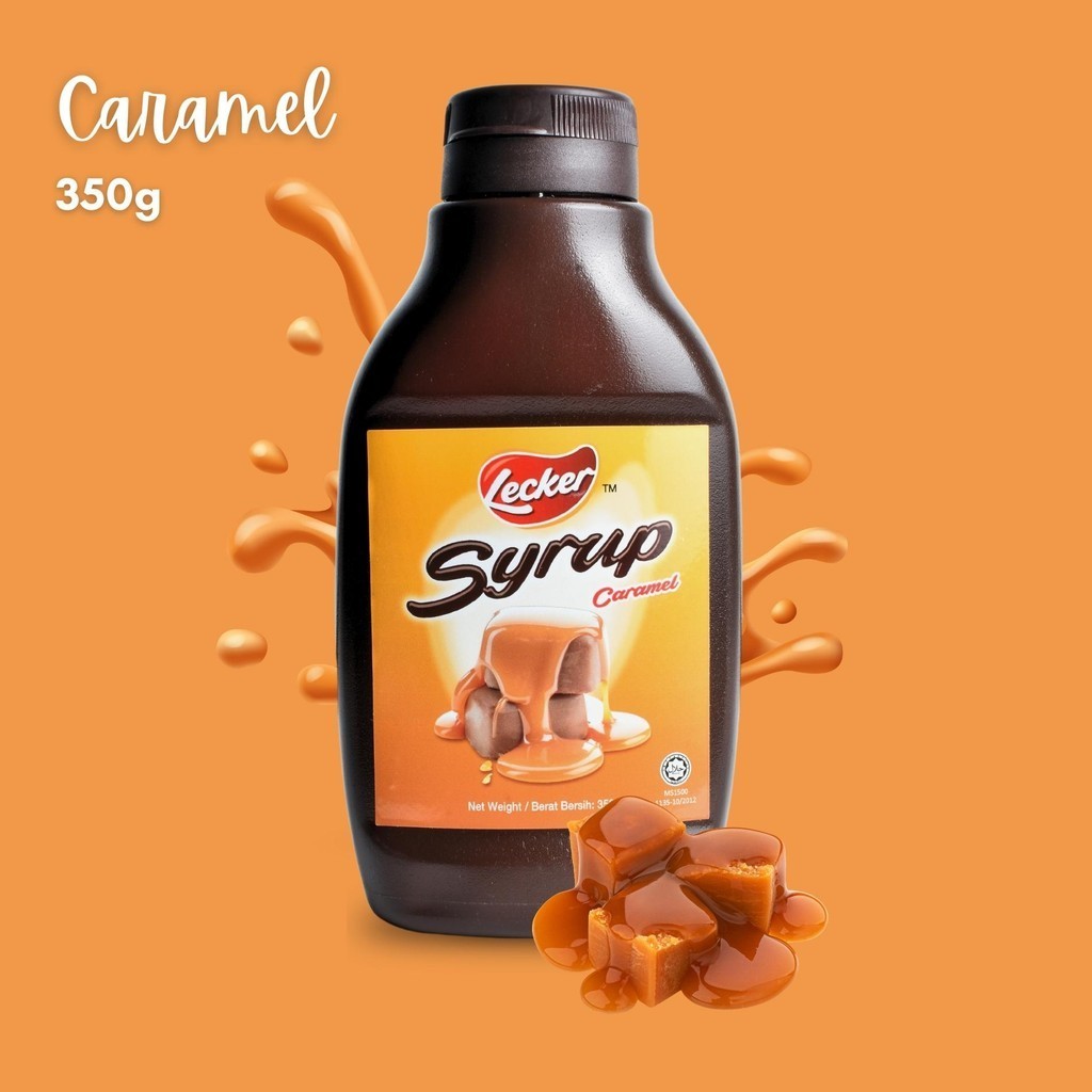Lecker Chocolate Syrup Caramel Sauce Coffee Drizzle Sos Coklat karamel Topping Halal