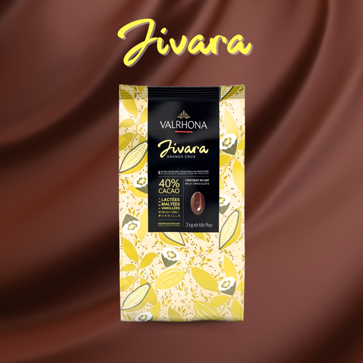 Valrhona Chocolate Couverture Jivara Guanaja Dulcey Halal Snack Food Chocolate 3kg