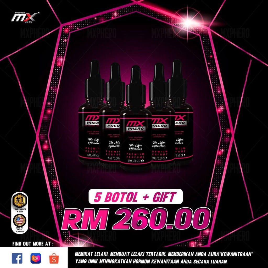 [FAST SHIPPING] MINYAK WANGI PEREMPUAN PREMIUM PATI ORIGINAL PHERO/ PERFUME FOR WOMEN/ RAHSIA MALAM 