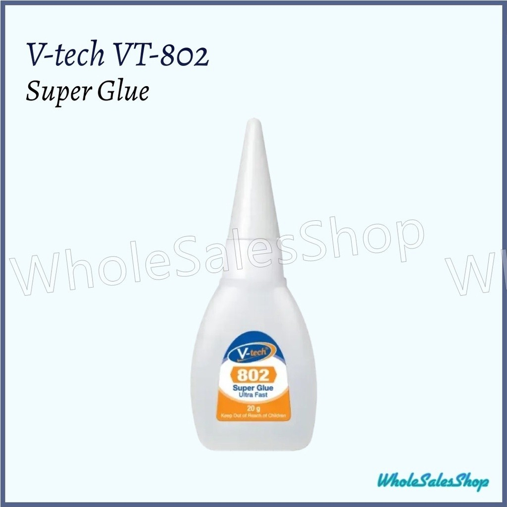 V-Tech VT-802 502 Super Glue 3 Second Ultra Fast Dry Glue 3 Saat Gam Cair Cepat Kering Gam Gajah Kua