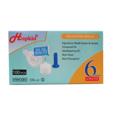 HOPKIN INSULIN PEN NEEDLE 31G (4/5/6 MM) DS-HIN-31G