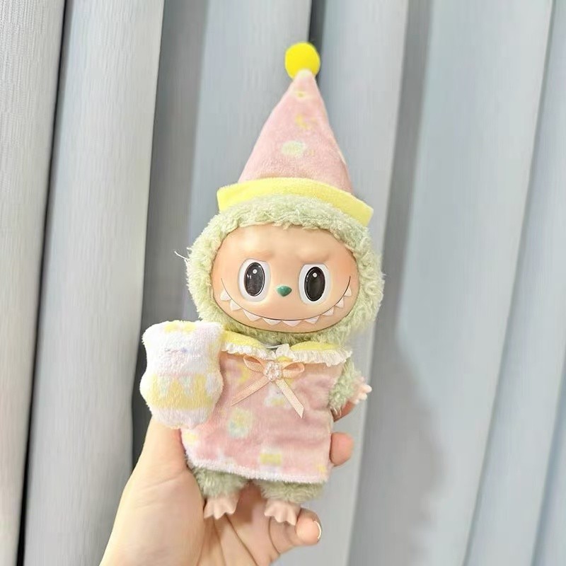 READY STOCK!!!Labubu Time To Chill Filled Doll Clothes Cos Gift Mini Jumpsuits For Labubu Macaron Cl