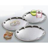 3pcs La Piana Chrome Plated Oval Tray Set (Dulang Hantaran)