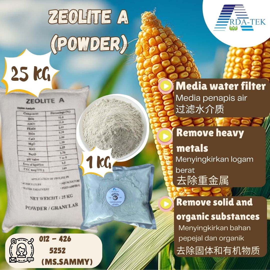 [25 KG] Zeolite Asli Natural | Zeolit Pertanian & Akuakultur | Serap Ammonia & Baiki Tanah