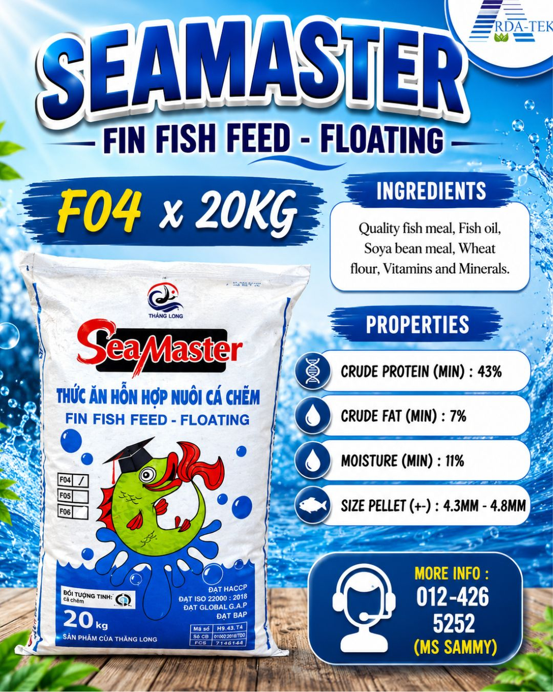 [20KG] Seamaster F04 Marine Floating Fish Feed