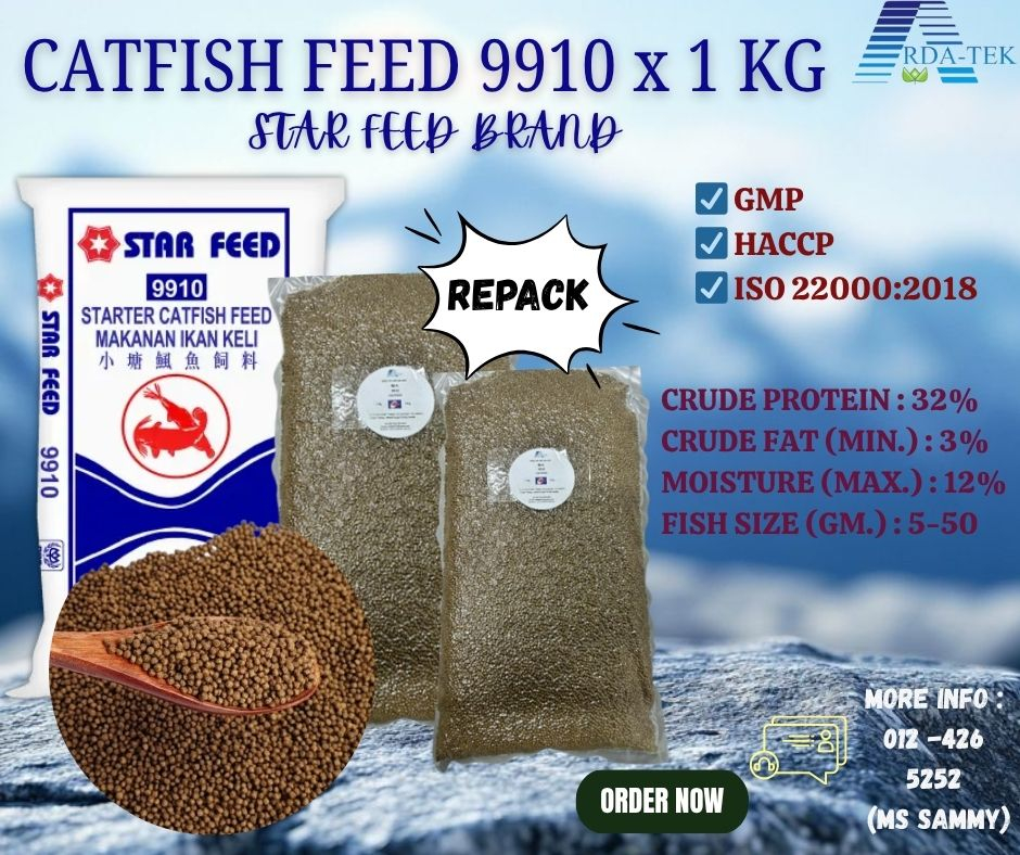 [9910] [1KG - REPACK] CATFISH FEED/MAKANAN IKAN KELI STARFEED BRAND