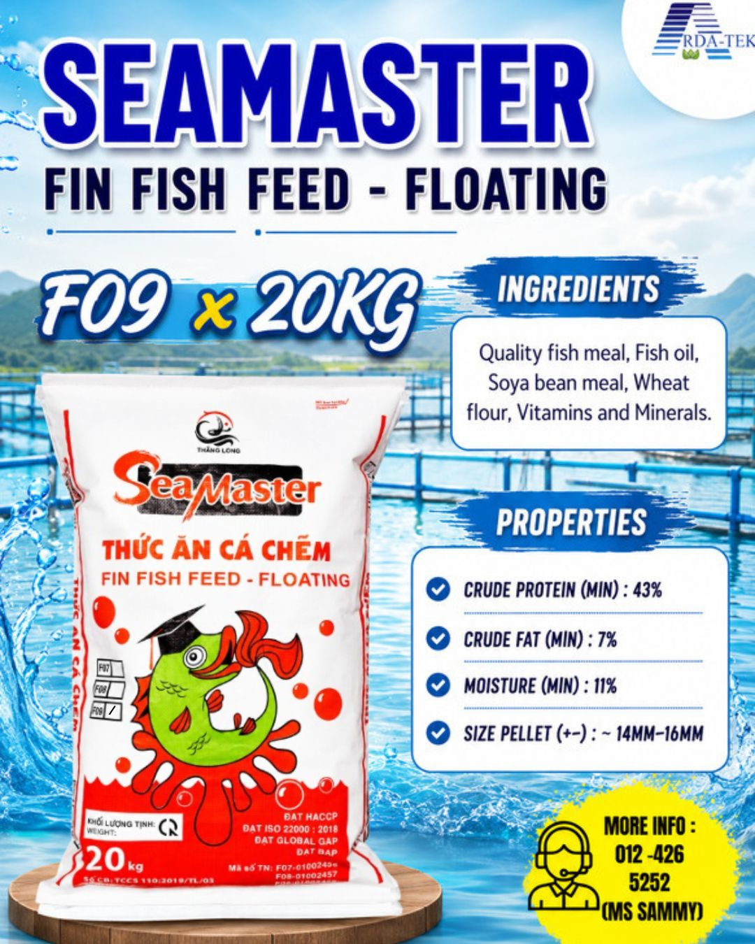[20KG] Seamaster F09 Marine Floating Fish Feed