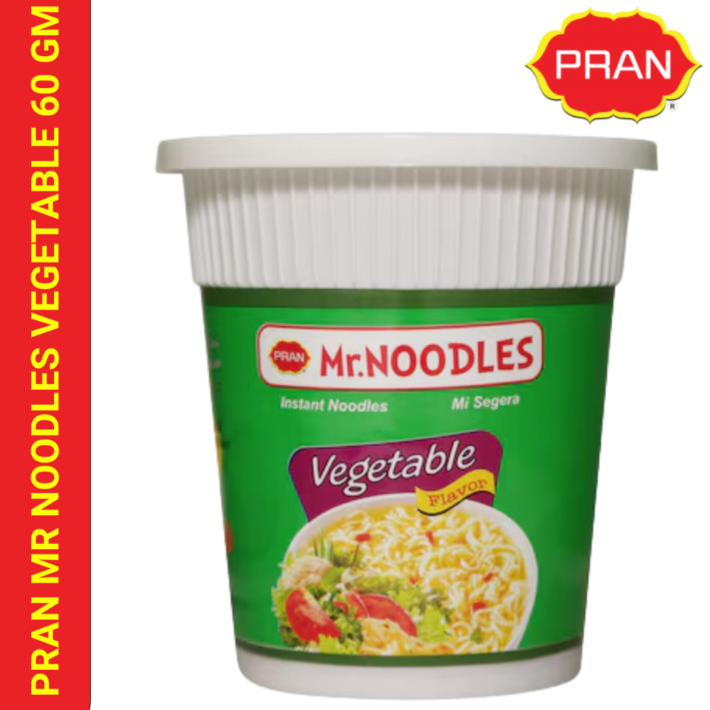 PRAN MR. NOODLES CUP CHICKEN/VEGETABLE 60GM