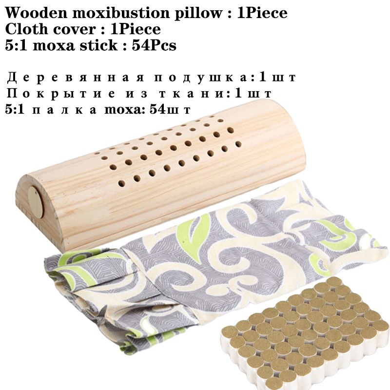 Moxibustion Cervical Spine Treatment Febrile Pillow Moxa Therapy Wooden Pillows Warm Neck Waist Warm