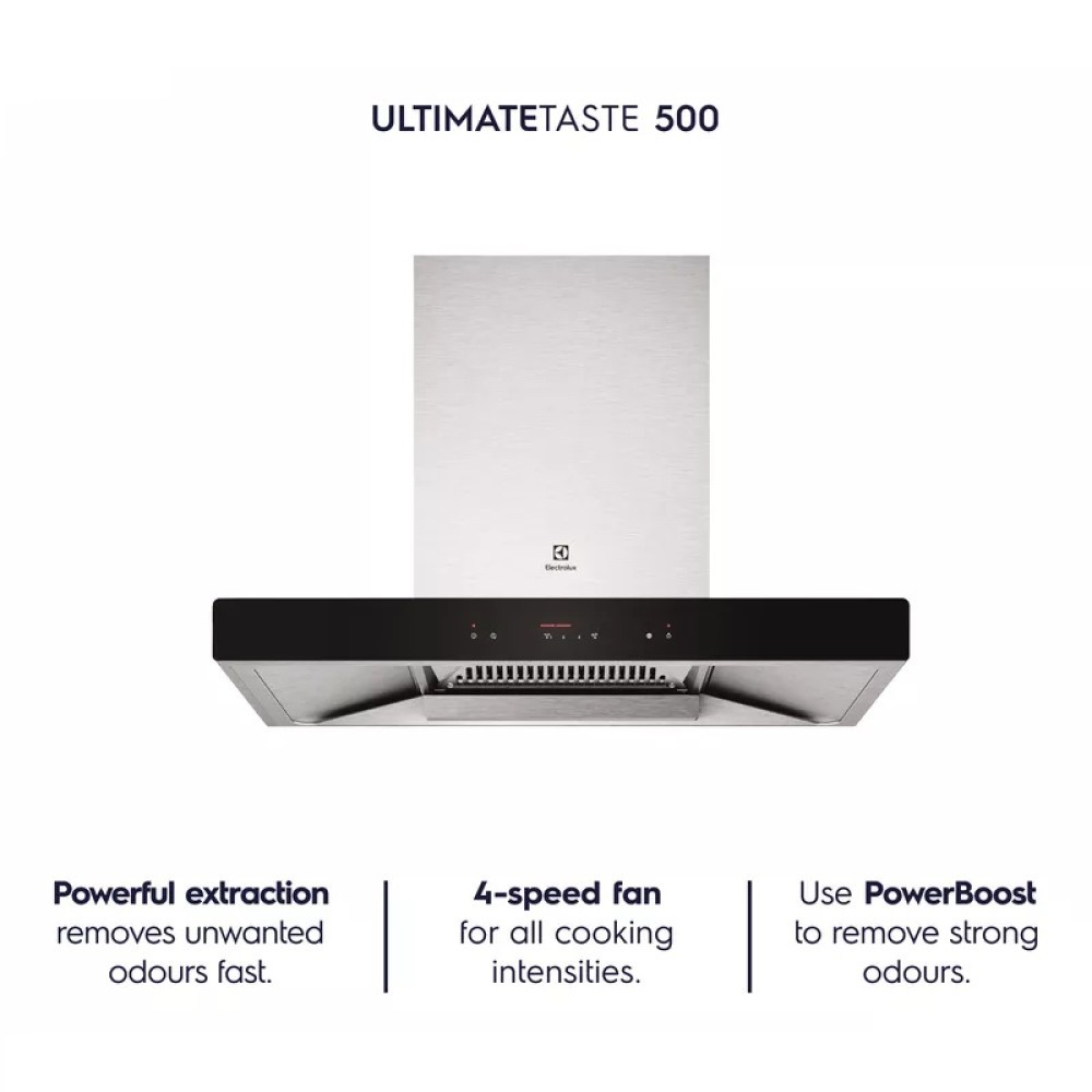 ELECTROLUX 90CM ULTIMATETASTE™ 500 CHIMNEY KITCHEN HOOD (1500M3/HR) | ECC9310S