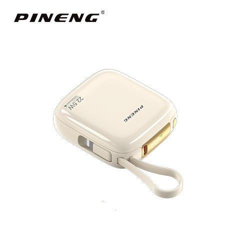 (3C Certified) Pineng PN-833PD 10000mAh 22.5W Fast Charge PowerBank Built-in Cable Type-C Power Bank