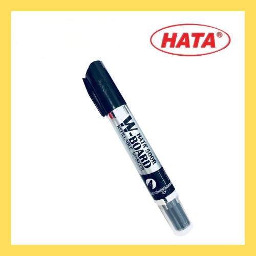 HATA Refillable Whiteboard Marker Pen 500 Refillable Black / Blue Red