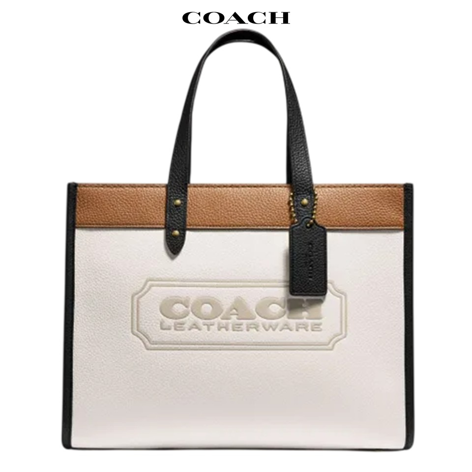COACH CO777 Field Tote 30 In Colorblock With Coach Badge [Multi]