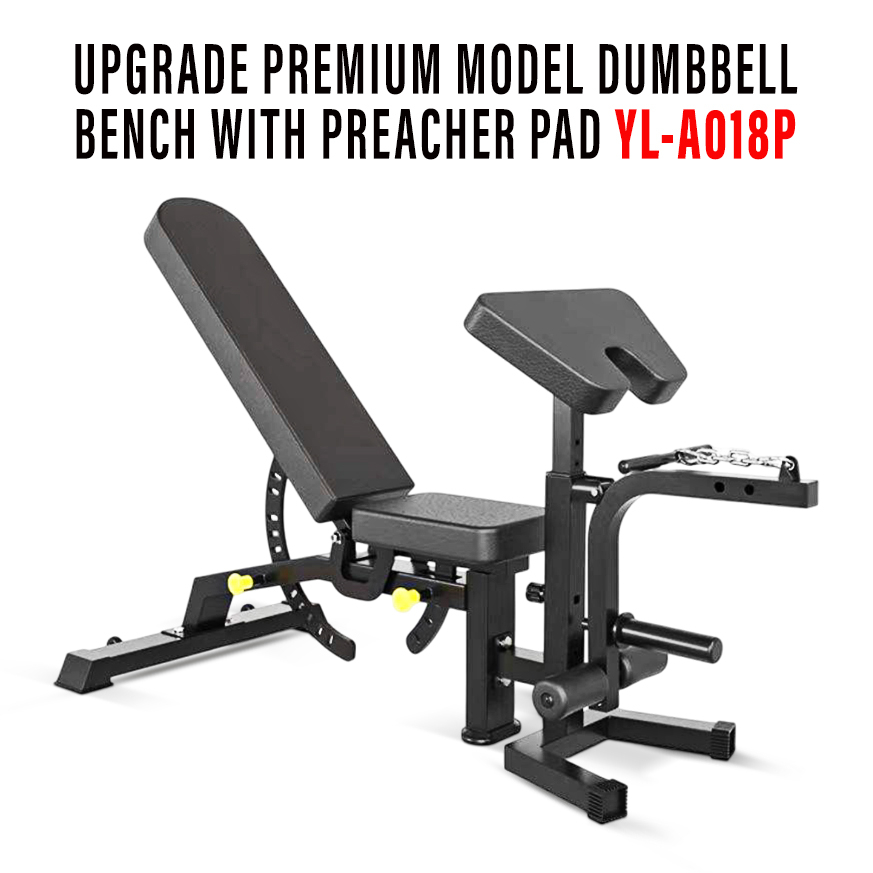 FEXPERT Dumbbell Bench Commercial Grade Decline Barbell Weight Lifting Sit Up Bench Fitness A018P