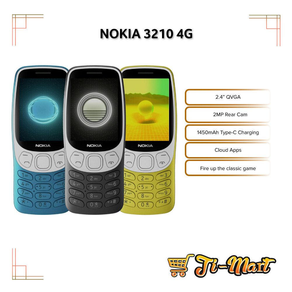 Nokia 3210 4G (Dual SIM | 2.4" Display | FM Radio) 1 Year Nokia Malaysia Warranty