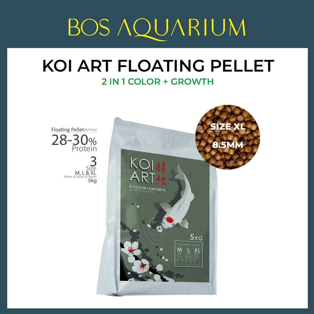 Nishikigoi Koi Art 5kg 2 in 1 Growth + Color Fish Food With Nutrition Oil Floating Pellet Value Pack