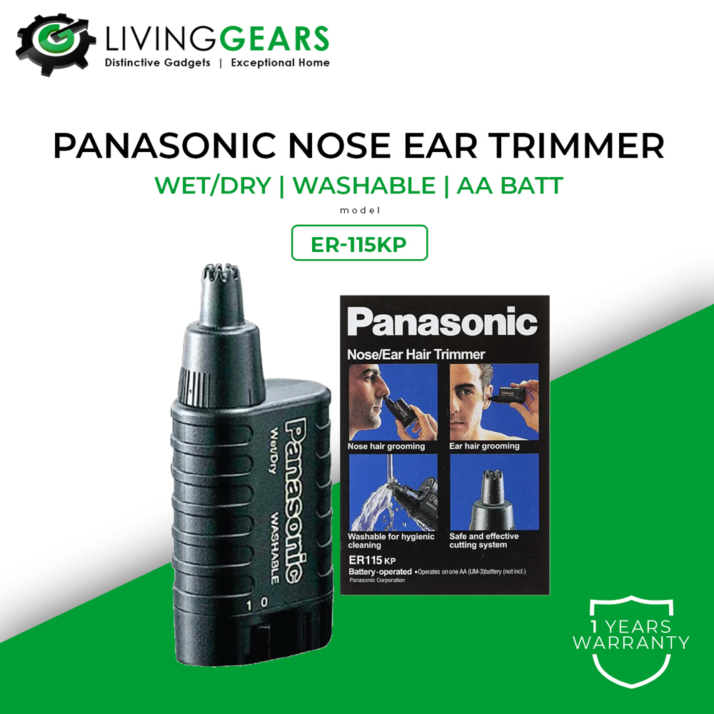Panasonic Wet & Dry Nose/Ear Washable Trimmer ER-115 KP
