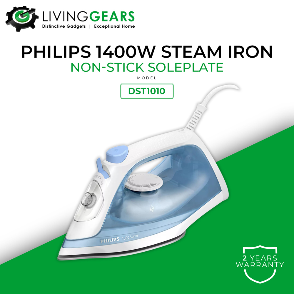 Philips 1400W Non Stick Soleplate Steam Iron DST1010
