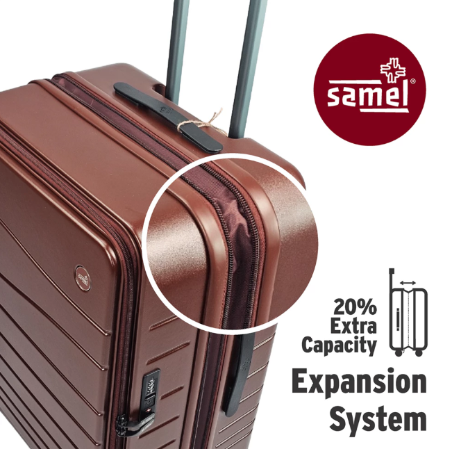 SAMEL 3-IN-1 SET FGD 533 JAPANESES CONCEPT SHINPURUSA PREMIUM EXPANDABLE FRONT OPEN 100% PC LUGGAGE 